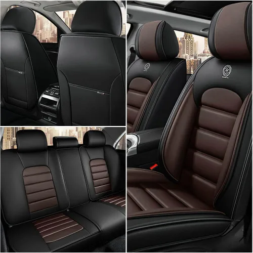 Vista 2 de Fundas de asiento de automóvil para Mercedes-Benz GLA 250 2017-2023, funda de asiento de piel sintética impermeable, suave, transpirable