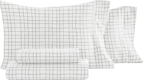 Vista 81 de Linen Market Juego de sábanas de 4 piezas tamaño matrimonial (gris claro cambray) – Duerme mejor que nunca con estas sábanas ultrasuaves y Cambray