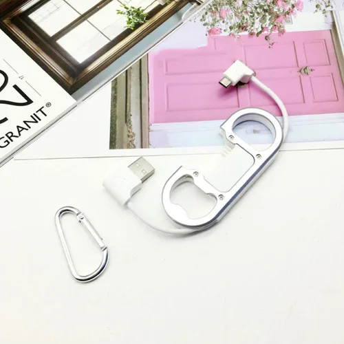 Vista 2 de WOONEKY Usb-C Llavero Datos Cable Abrebotellas Portátil C Llavero Cargador para Teléfonos Llavero Teléfono 2 Paquete Caja Embalaje