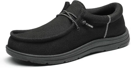 Vista 12 de Bruno Marc Mocasines casuales con soporte de arco para hombre Caqui