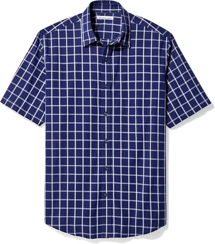 Vista 4 de Tienda Essentials - Camisa de popelina de manga corta de ajuste regular para hombre