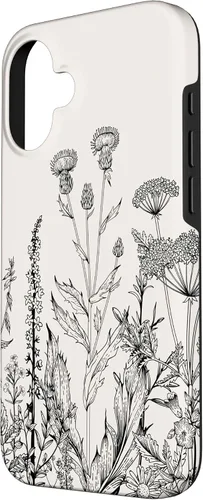 Vista 2 de iPhone 16 Cute Wildflowers Pattern Design Floral Case