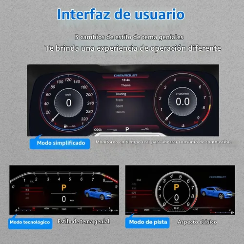 Vista 4 de Xuenav Panel de Instrumentos Digital para 2010 2011 2012 2013 2014 2015 Chevrolet Camaro SS Reemplazo de Pantalla Digital de Linux LCD Velocímetro