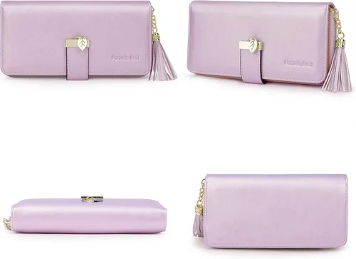 Vista 2 de Carteras RFID para mujer con múltiples ranuras para tarjetas y compartimento para teléfono celular