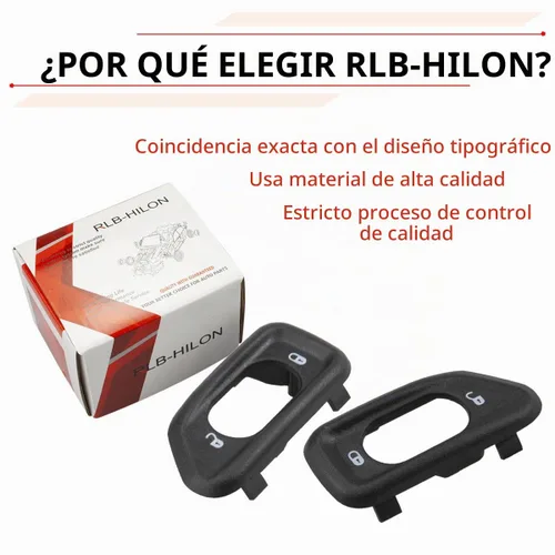 Vista 3 de RLB-HILON 1 par de bisel de interruptor de bloqueo de puerta apto para Jeep