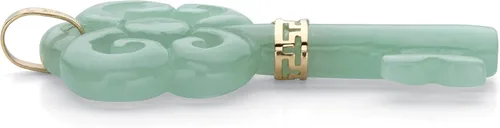 Vista 2 de PalmBeach - Colgante de llave de jade verde genuino de oro amarillo de 10 quilates (1.417 in), Metal, Jade