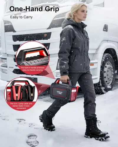 Vista 6 de GOOLOO GT Truck PRO 10000A y 64000mAh Arrancador con carga rápida de 65 W