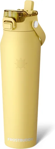 Vista 36 de Frost Buddy botella de agua aislada de 32 onzas con pajilla y tapa para beber Acero inoxidable a prueba de fugas 24 horas de frío Resistente