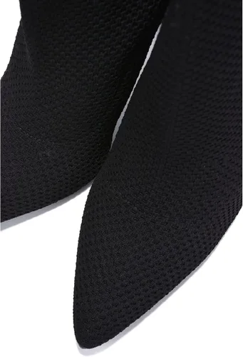 Vista 2 de Cape Robbin Sisa - Botines de tacón alto sexy para mujer, calcetines de punto tejido