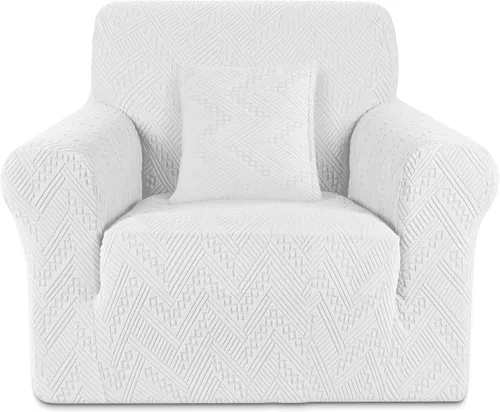 Vista 11 de Ruaozz Funda elástica para sofá de 1 pieza, fundas para sofá de 3 cojines, funda universal antideslizante para sofá, funda lavable de jacquard