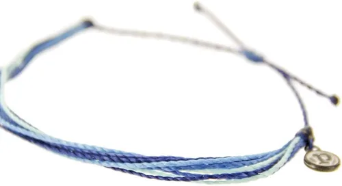 Vista 2 de Pura Vida Charity - Pulsera chapada en plata, ajustable, 100% resistente al agua