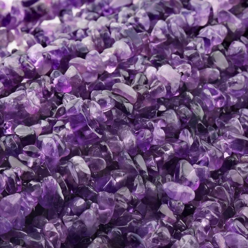 Vista 5 de SUNYIK Amatista de piedra de viruta rodada de forma irregular perforada suelta hebra de cuentas para la fabricación de joyas 32-33 pulgadas Well