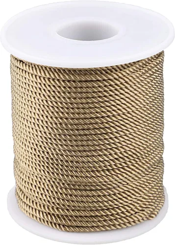 Vista 19 de Cuerda de nailon trenzado de 3 capas para jardinería, manualidades, fabricación de pulseras (0.059 in-164 pies, verde militar)