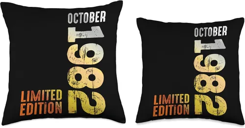 Vista 3 de Since October 1982 Retro 1982 Vintage 1982 October Throw Pillow