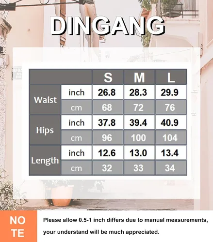 Vista 6 de DINGANG Falda pantalón de mezclilla para mujer para regreso a casa, pantalones cortos deshilachados de cintura alta, pantalones cortos de carga Y2K