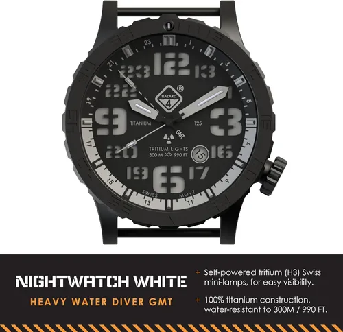 Vista 49 de HAZARD 4 Heavy Water Diver™ : Titanium Tritium Dive-Watch