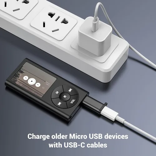 Vista 6 de Paquete de 2 mini adaptadores USB y 3 adaptadores micro USB, conector compatible con carga y sincronización de datos para receptor GPS/cámara