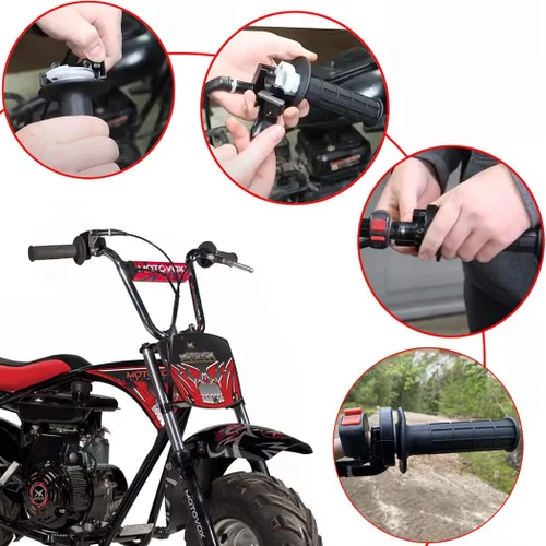 Vista 3 de Auto-Moto Twist - Juego de empuñaduras de carcasa de cable de acelerador para mini bicicleta, Pit Bike Dirt Bike MOTOVOX MBX10 MBX11 y Warrior MB165