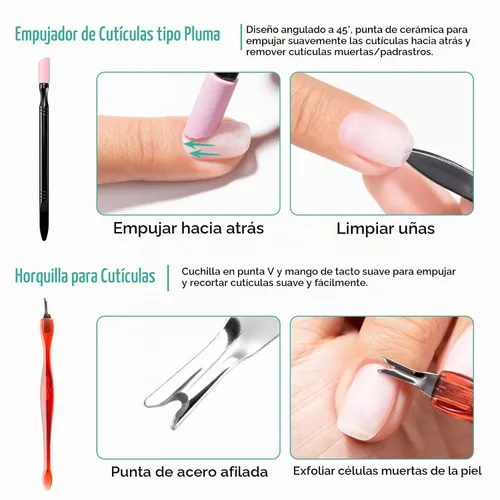 Vista 5 de GELLEN Almohadillas limpiadoras de uñas, 50 piezas con kit de herramientas