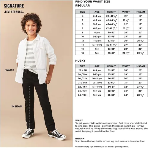 Vista 4 de Jeans ajustados Core para niños, Grande Dark Wash