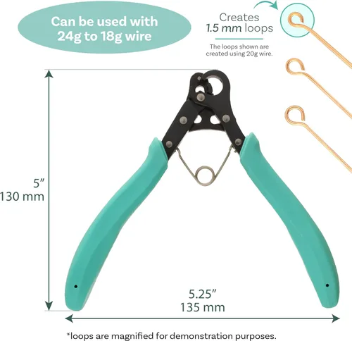 Vista 3 de The Beadsmith Vintaj One Step Looper - Crea y recorta bucles consistentes de 0.069 pulgadas para la fabricación de joyas, uso con alambre