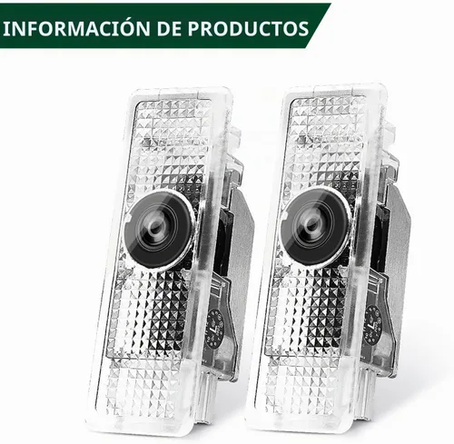 Vista 7 de 2 luces con el logotipo de luz de puerta que nunca se desvanecen, proyección, sombra fantasma, luz de charco de bienvenida compatible con accesorios