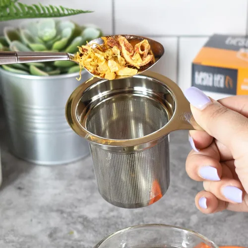 Vista 8 de Tiesta Tea Brewbasket Colador de Infusión de Acero Inoxidable para Hojas Sueltas, Colador de Malla Fina Reutilizable para Bebidas Calientes y Frías
