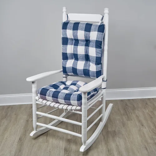 Vista 6 de Klear Vu Solarium - Juego de cojines para silla mecedora para interior y exterior Azul