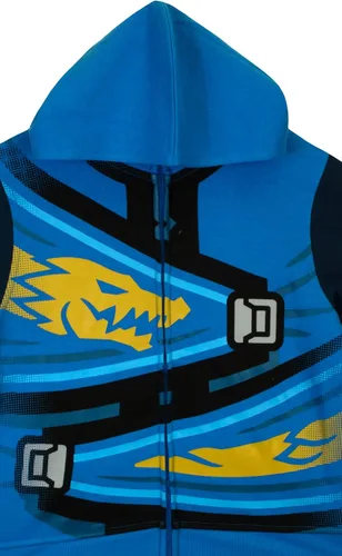 Vista 3 de LEGO Ninjago Sudaderas con capucha para niños, sudaderas con capucha y cremallera para niños, Azul