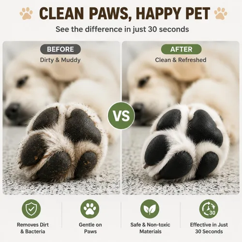 Vista 4 de DOGNESS W02 Limpiador automático de patas de perro para perros medianos a grandes (verde)