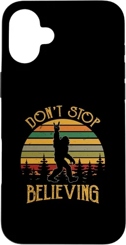 Vista 23 de Don't Stop Believing Bigfoot Rock And Roll Sasquatch Case for iPhone 16