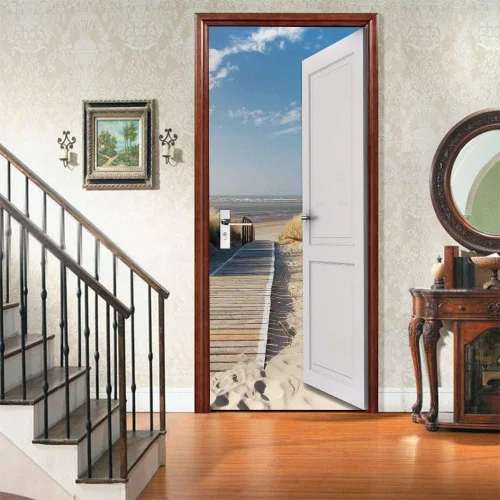 Vista 99 de Calcomanías 3D para puerta, murales para despegar y pegar, papel tapiz de caballo, calcomanías autoadhesivas extraíbles de PVC, impermeable, póster