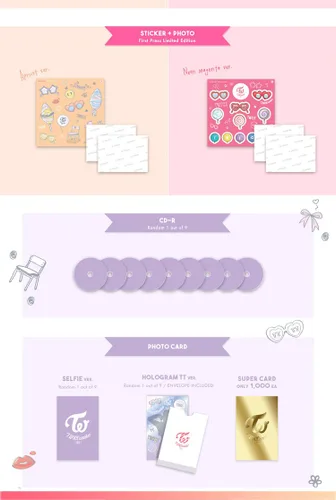 Vista 6 de TWICE TWICECOASTERLANE 1 3rd Mini Album Random CDPhotobook2p PhotoCardTracking Number