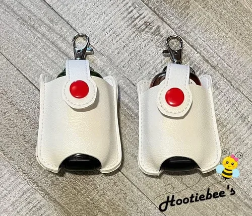 Vista 3 de Peace Love Baseball/Softball Hand Sanitizer Holder Key Fob