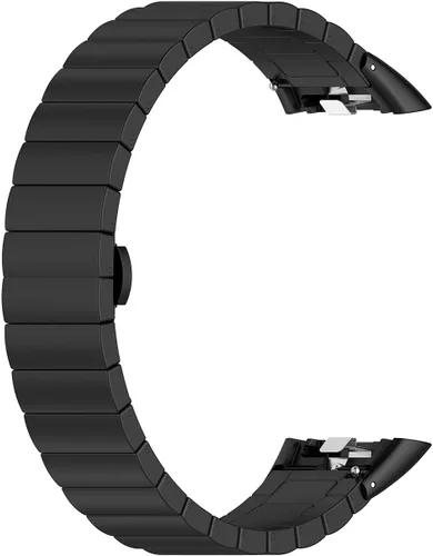 Vista 3 de FitTurn Correa de reloj compatible con Huawei Band 6, Huawei Honor Band 6/7, correa de metal de repuesto para Huawei Honor Band pulsera ajustable
