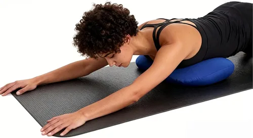Vista 9 de Paquete de 2 almohadas de cuello de microcuentas, almohada para reposacabezas de hueso y cojín de apoyo cervical, almohada de tubo universal cómoda