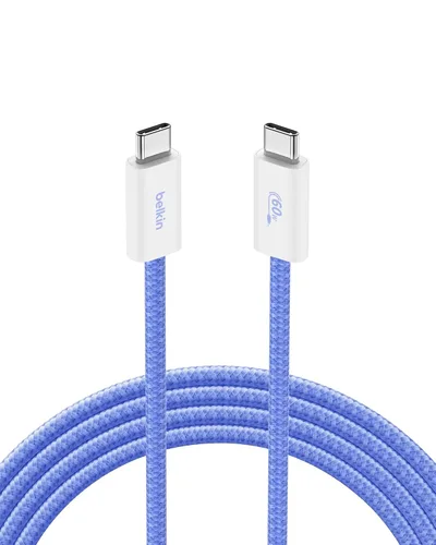 Vista 11 de Belkin Cable USB C a USB C, 3.3 pies, 60 W, cargador tipo C, cable de carga para iPhone, suave, trenzado, flexible para iPhone 16, Galaxy S25, Pixel