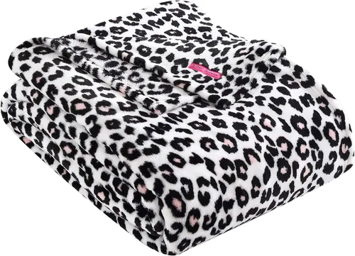 Vista 14 de Betsey Johnson Manta tamaño King, ropa de cama de felpa suave con acogedor reverso de sherpa, manta para sofá o cama, ligera para todas