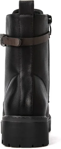 Vista 5 de GLOBALWIN Women's Combat Boots Lace Up Boots For Women Ankle Booties For Women Low Heel