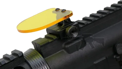 Vista 4 de Airsoft - Protector de miras para lentes abatibles, protector de protección BBS, desmontaje rápido con dos lentes