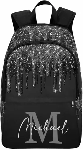 Vista 39 de MyPupSocks Mochila escolar personalizada con nombre personalizado mochila unisex, Multi 00, Personalizado