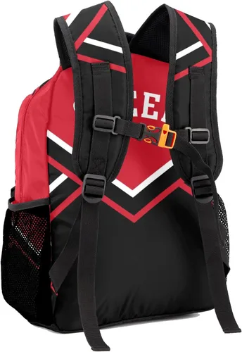 Vista 2 de Mochila de animadora amarilla brillante con texto de nombre para mujeres y hombres, Mochila 15, 12.2(L)x5.9(W)x16.5(H)inch
