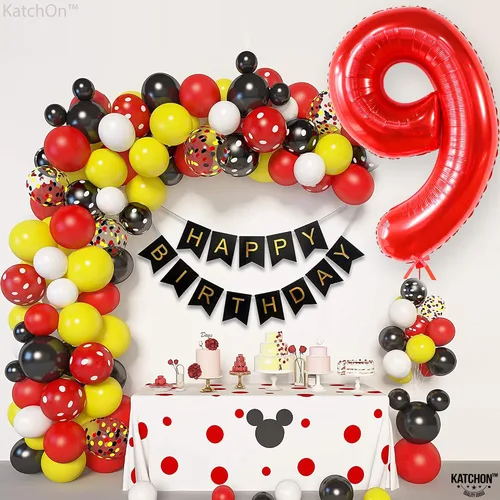 Vista 1127 de KatchOn Globo negro del número 1 de 40 pulgadas, globo de feliz cumpleaños Large Mylar Number One Balloon for 1st Birthday Decorations, Foil