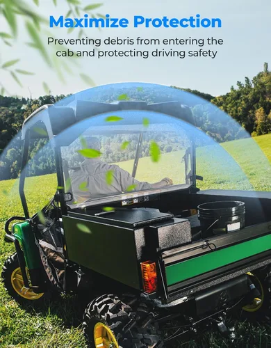 Vista 5 de KEMIMOTO Parabrisas Trasero Compatible con John Deere Gator XUV 550 560 590i 590E 590M RSX850i Sport Trail RSX860i No para Modelos S4 Ventana
