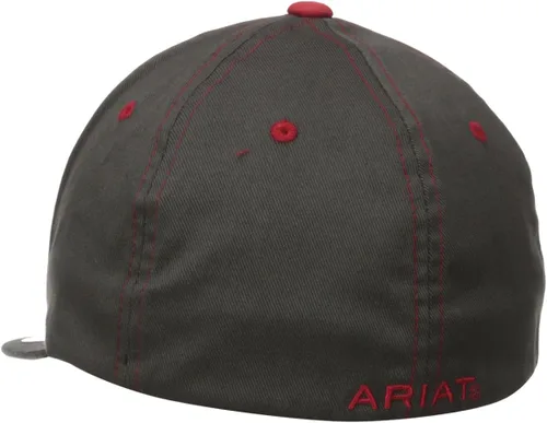 Vista 2 de ARIAT Sombrero gris rojo Flex Fit para hombre