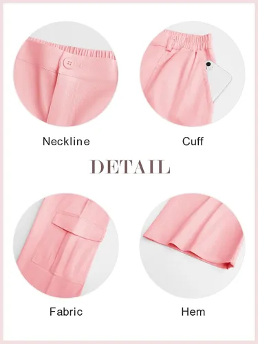 Vista 7 de QUEZHU Pantalones cargo para mujer, holgados, cintura elástica, pantalones de paracaídas, ajuste relajado, pantalones militares casuales