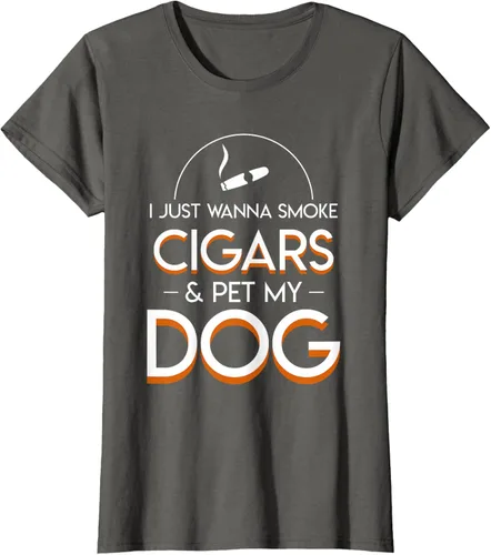 Vista 8 de Solo quiero fumar cigarros y mascotas a los amantes de los perros de mi perro, Negro, S