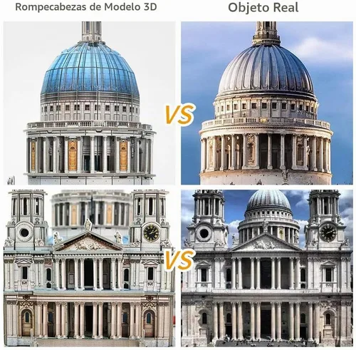 Vista 2 de CubicFun London St. Paul's Cathedral 3D Architecture Puzzle, 643 Pieces