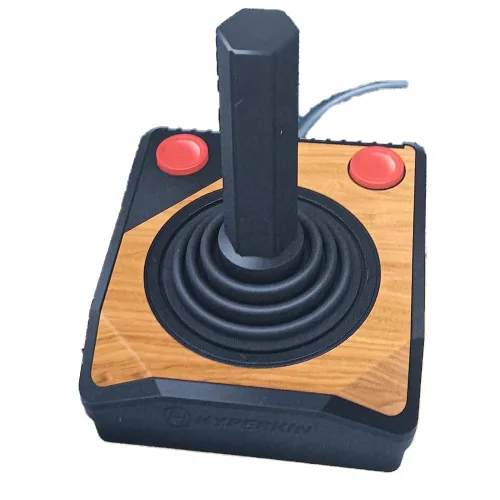 Vista 2 de Hyperkin "Trooper" Premium Controller for Atari 2600/ RetroN 77 (Color May Vary) Joystick clásico con botones duales, cable extralargo de 10 pies