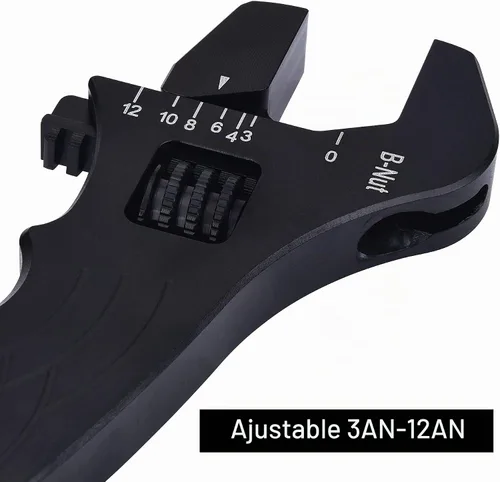 Vista 2 de EVIL ENERGY Llave ajustable para manguera de montaje AN 3AN-12AN de aluminio negro